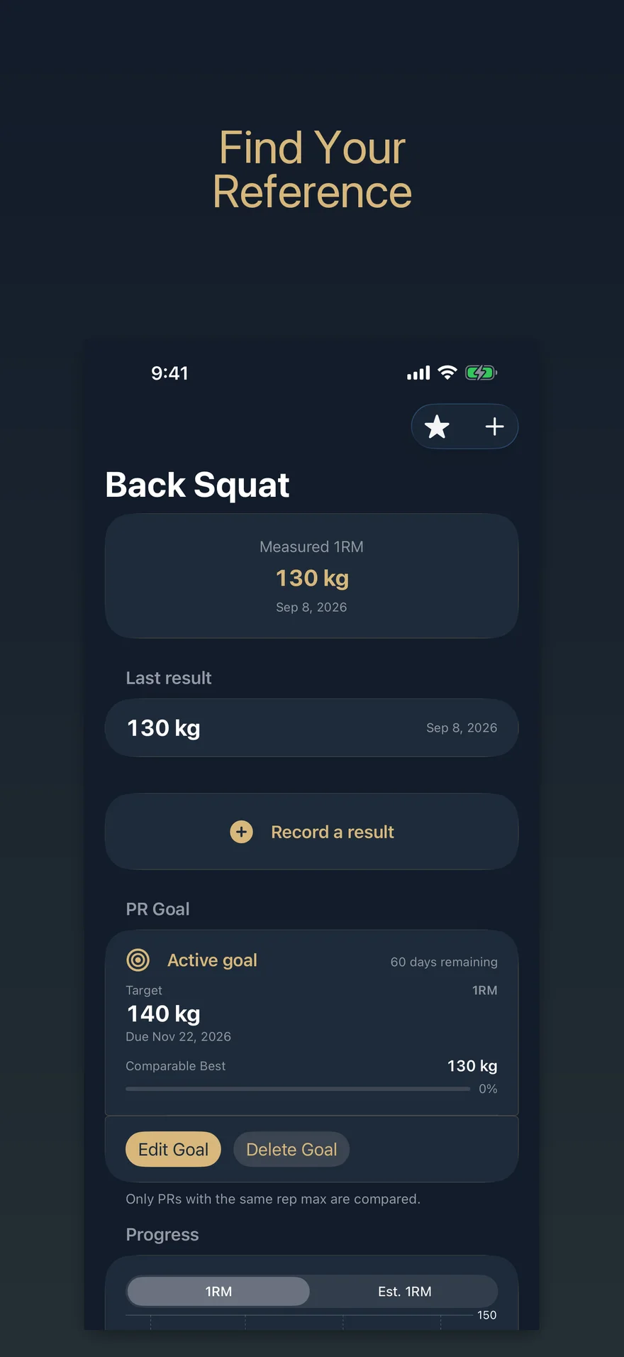 PRVault: PRs & One Rep Max — Product preview 1