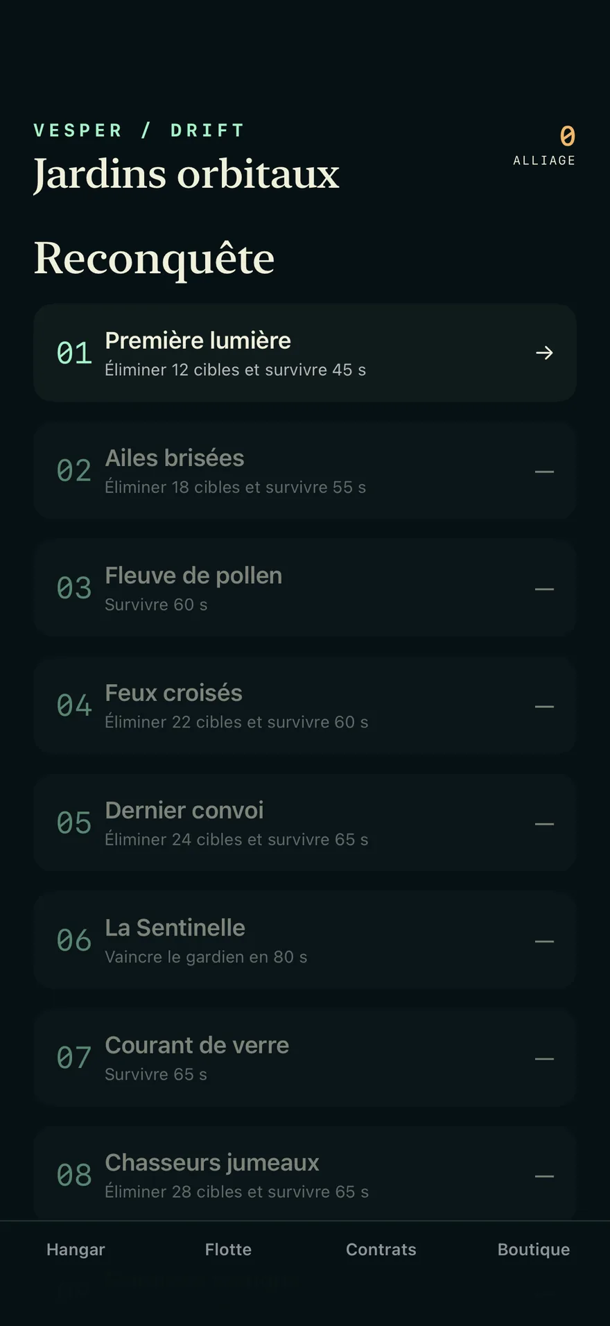 Vol réel à un doigt dans Vesper Drift